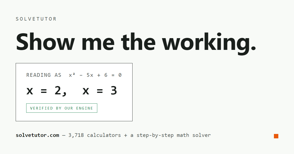 Preview of SolveTutor
